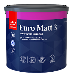 Интерьерная краска EURO MATT 3 (гл/мат)